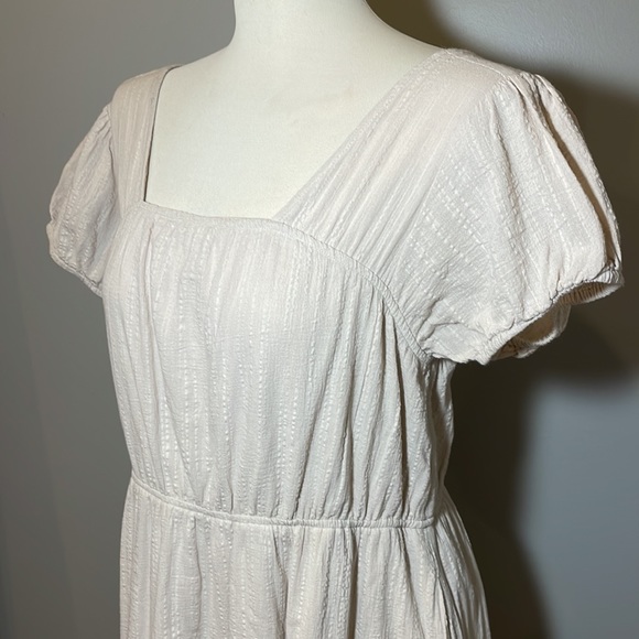 JANUARY & MAY Cotton Tiered Skirt Maxi Dress CREAM-BUFF / LARGE - Picture 3 of 13